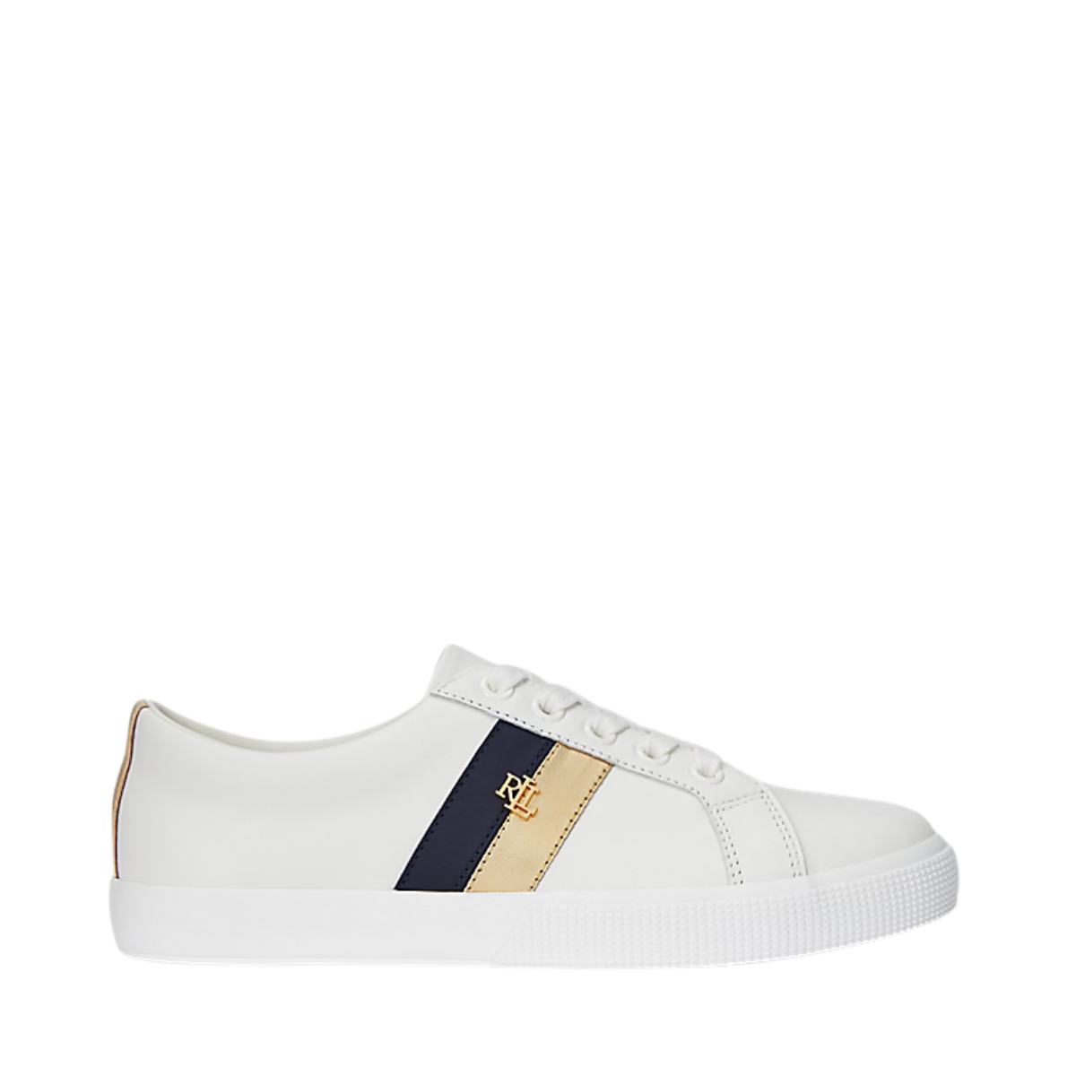 Janson Sneakers Low Top Lace - Snow White/Mdrn Gold/Rfnd Nvy