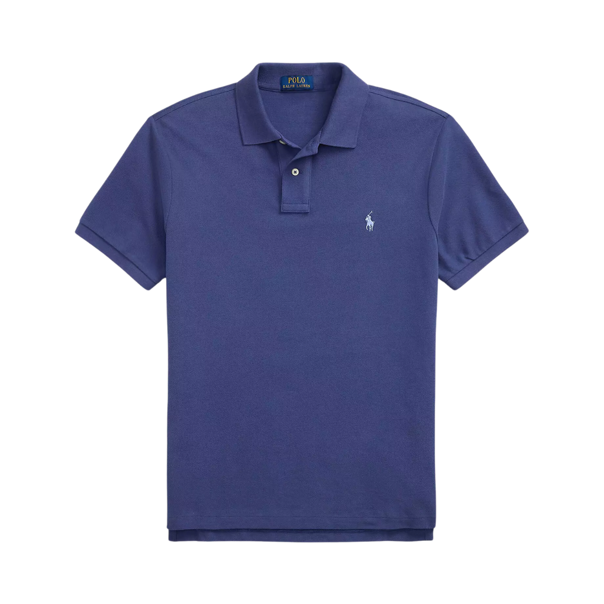 Custom Slim Fit Mesh Polo Shirt - Light Navy