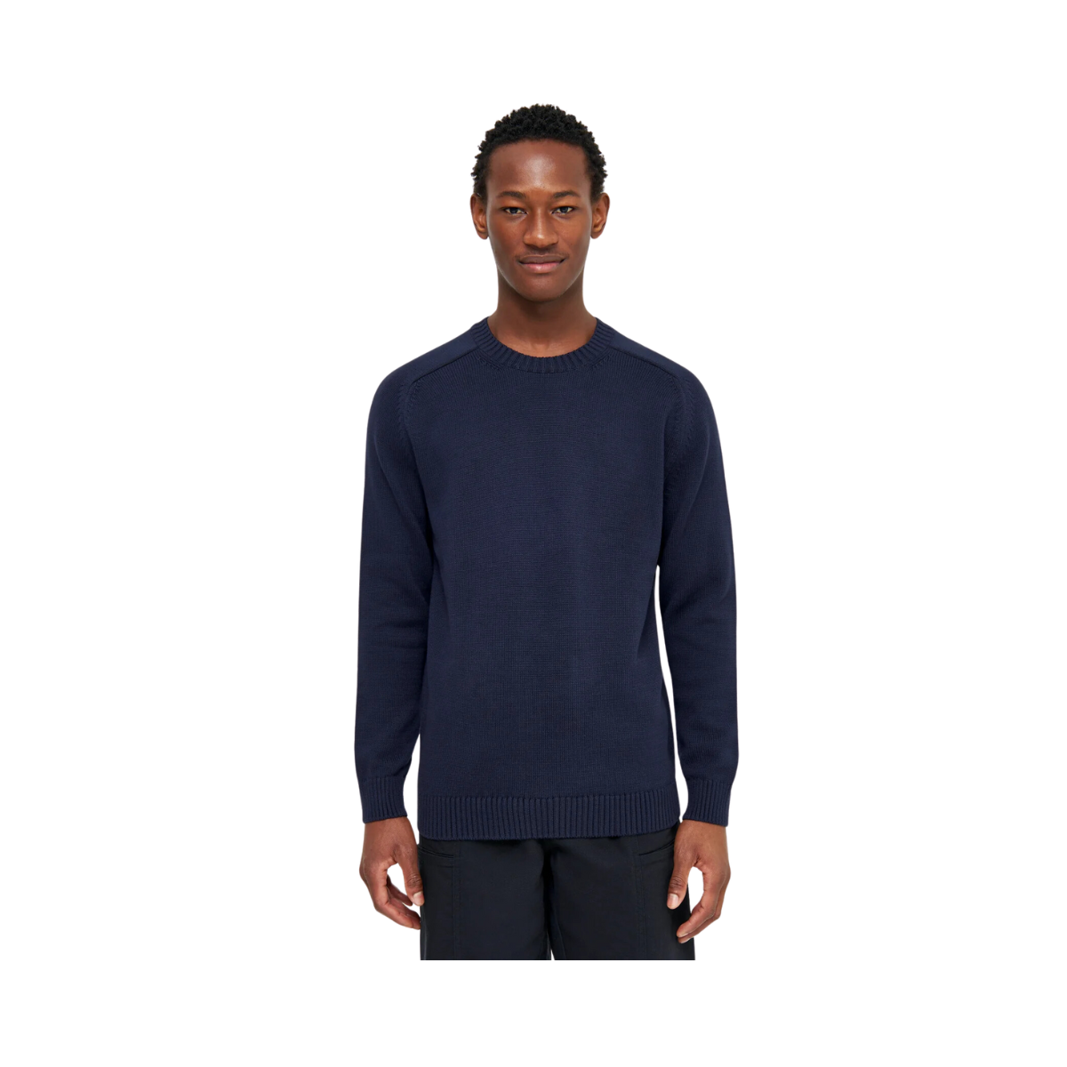 Plain Knitted Crewneck - Night Sky