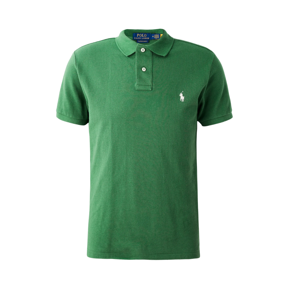 Custom Slim Fit Mesh Polo Shirt - Antique Green/Antique Cream