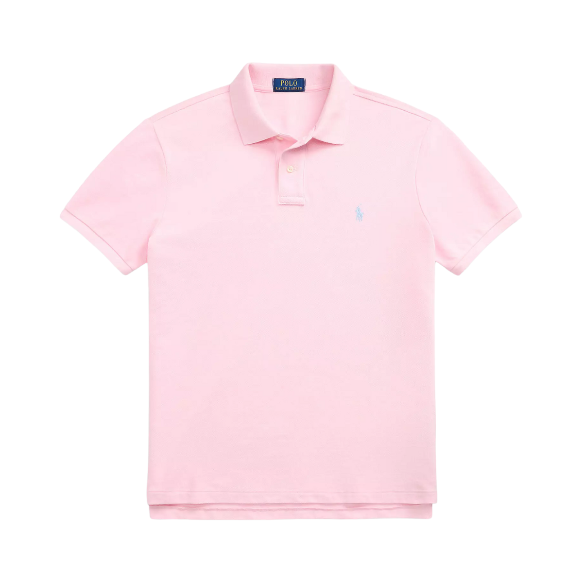 Custom Slim Fit Mesh Polo Shirt - Bath Pink
