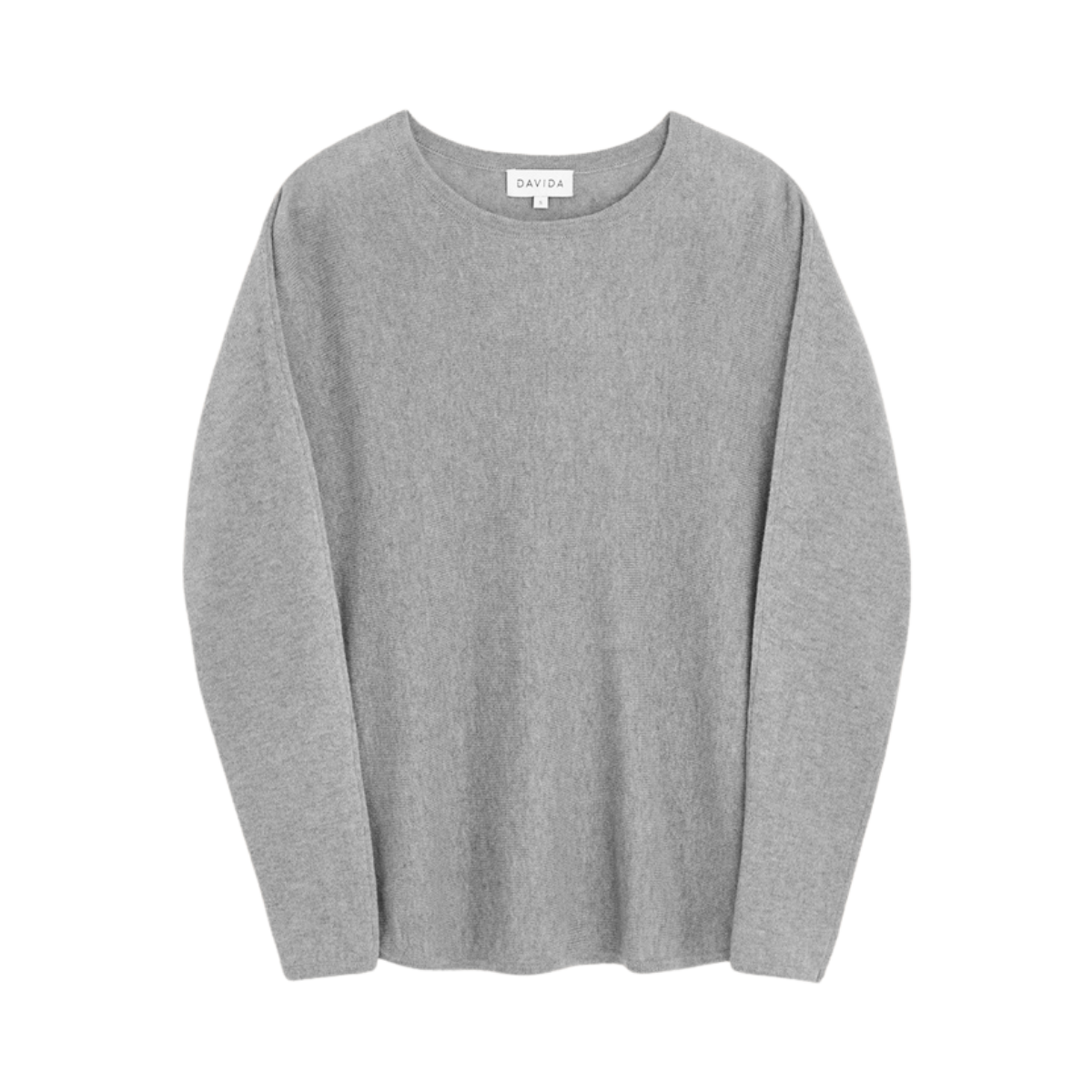 Curved Sweater - Light Grey