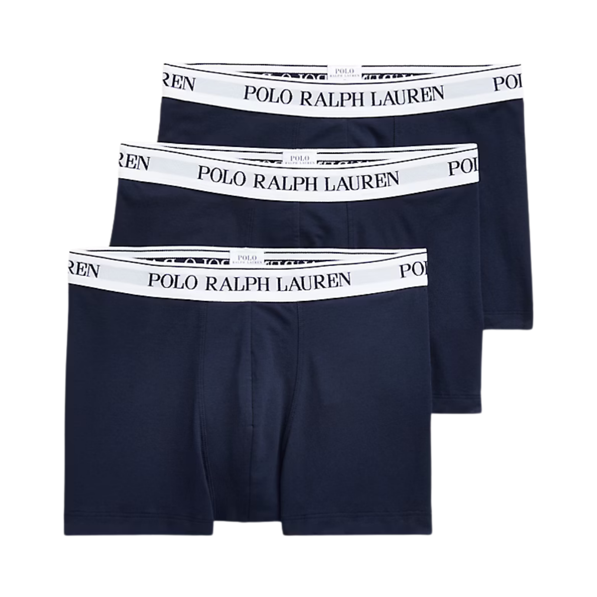 Stretch Cotton Trunk 3-Pack - Navy/White