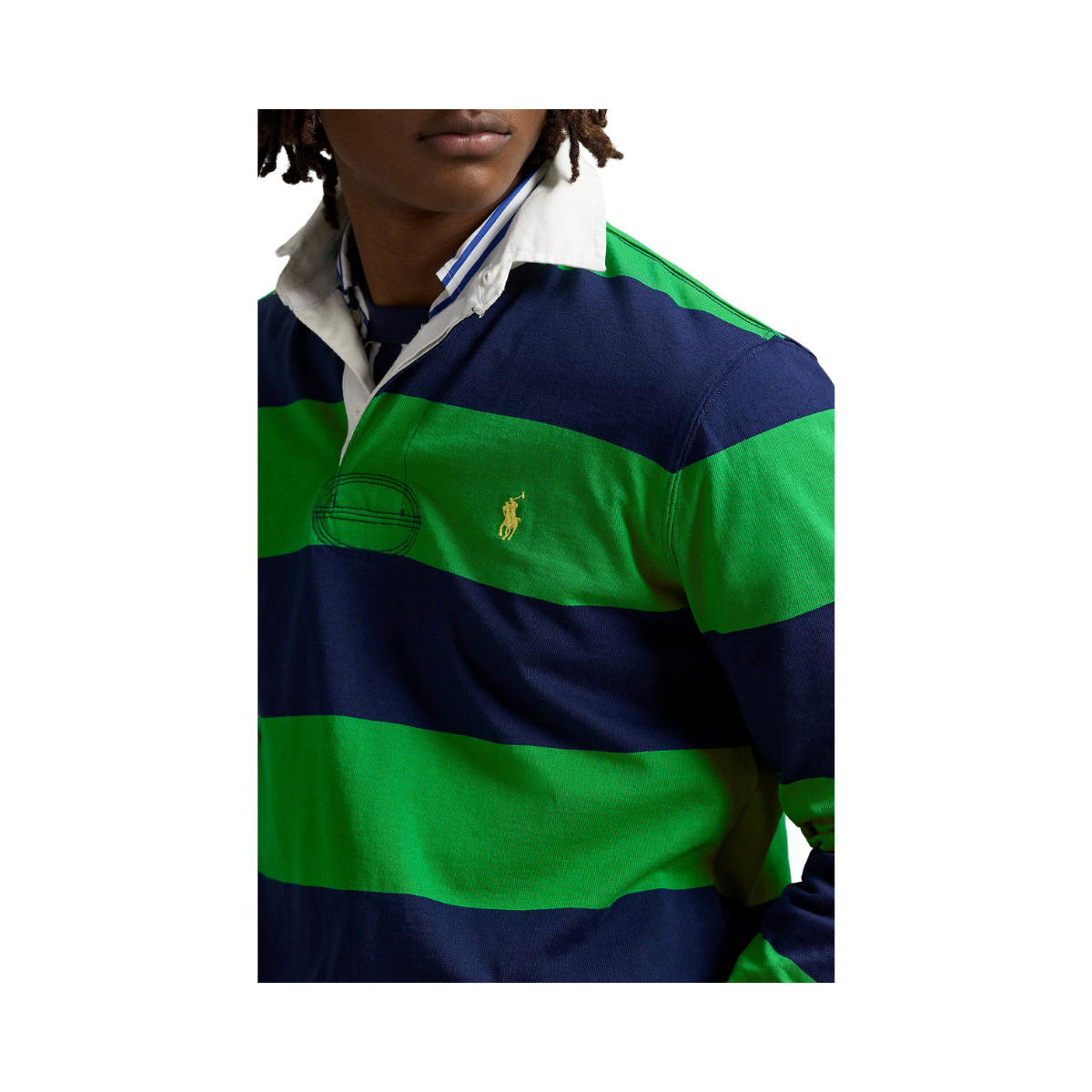 Long Sleeve Rugby - Newport Navy/Bright Clover