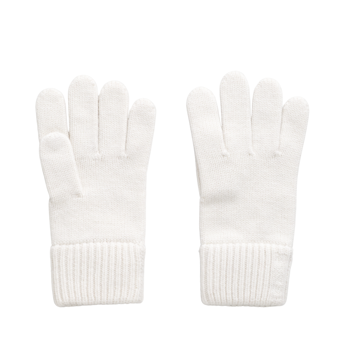 Wool Knit Gloves - White