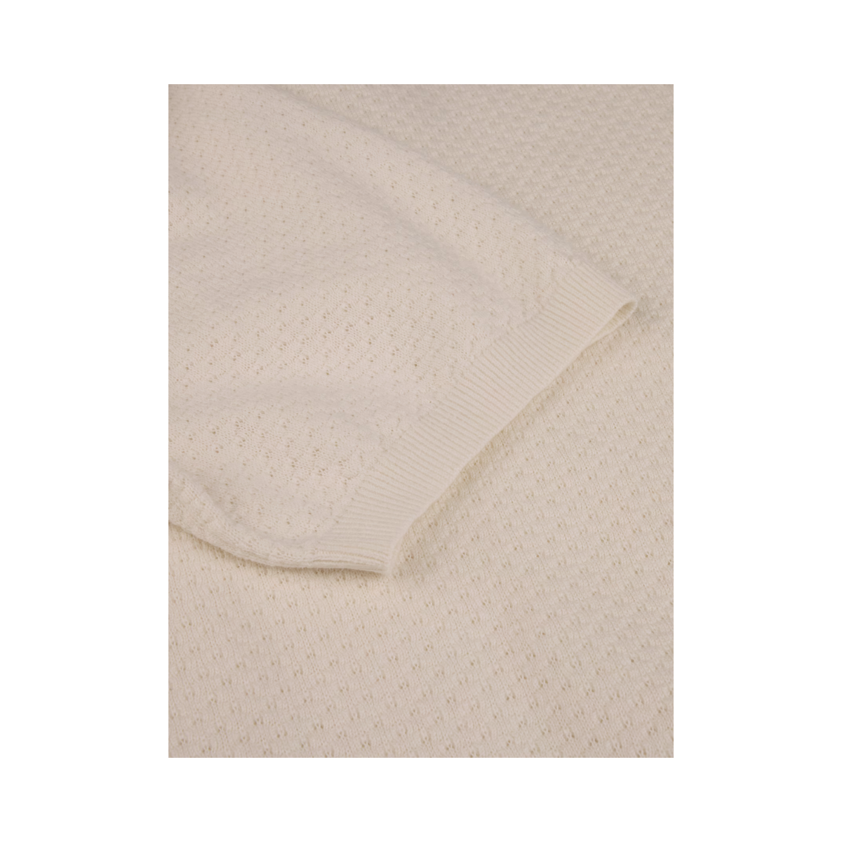 Polo Shirt Knitted Textured - Offwhite