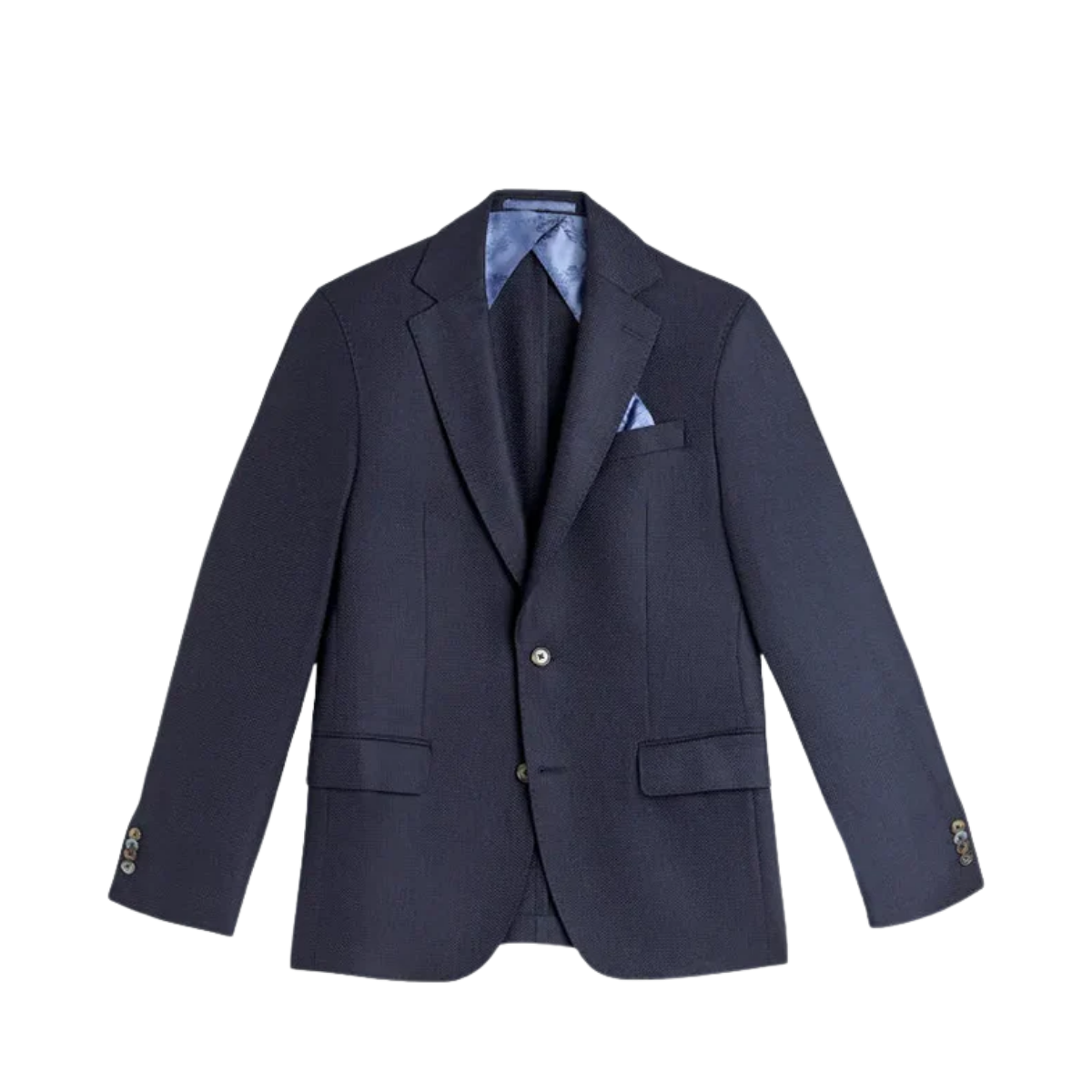 6135 Hopsack Sherman Napoli - Dark Navy Blue