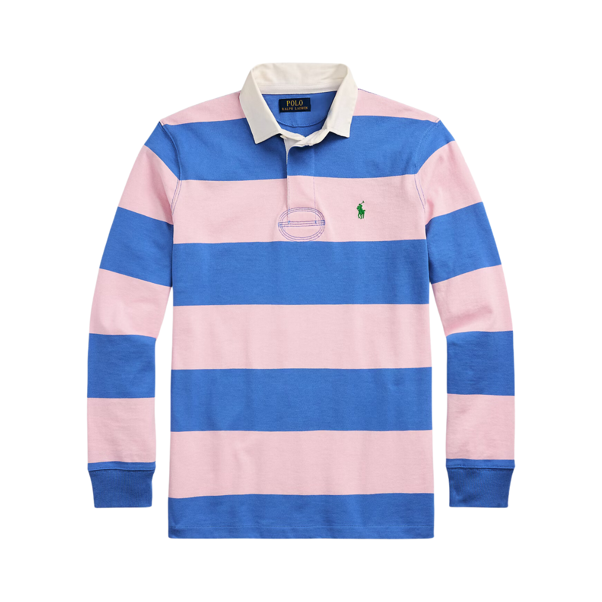 Long Sleeve Rugby - Garden Pink/New England Blue