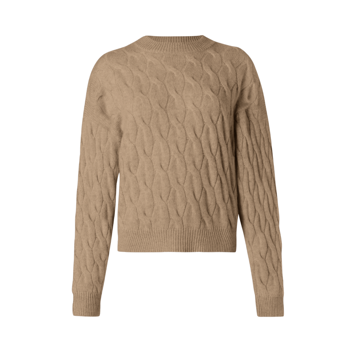 Chunky O-neck Cable - Mink