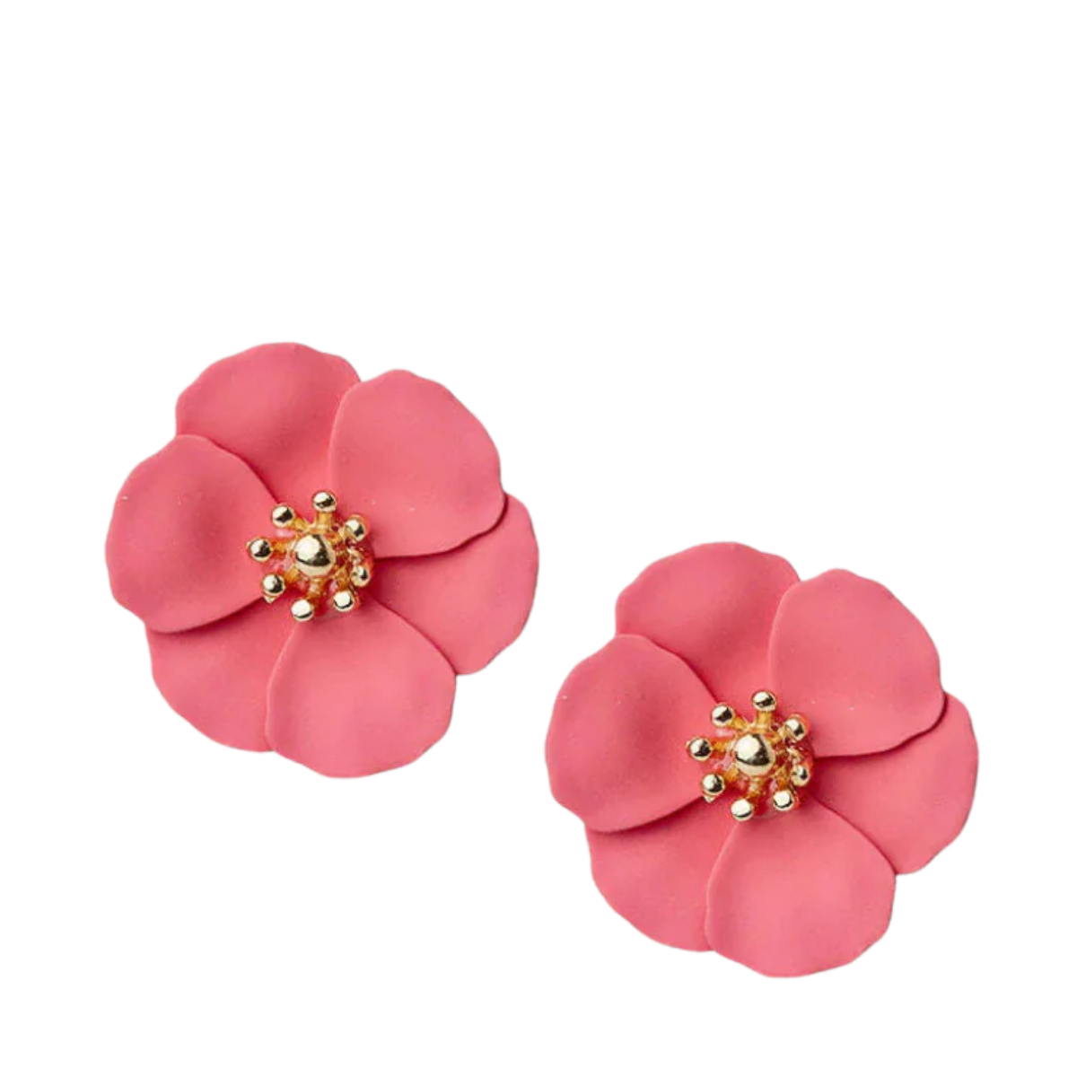 Flower Small Earring - Coral