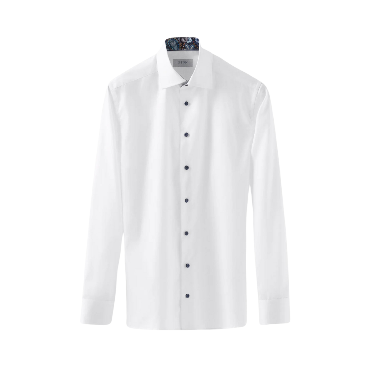 Floral Effect Signature Twill - White
