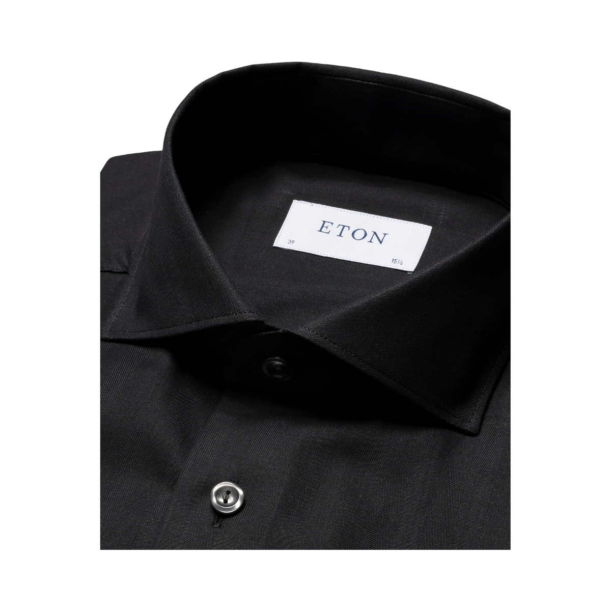 Herringbone Wrinkle Free Flannel Shirt - Black