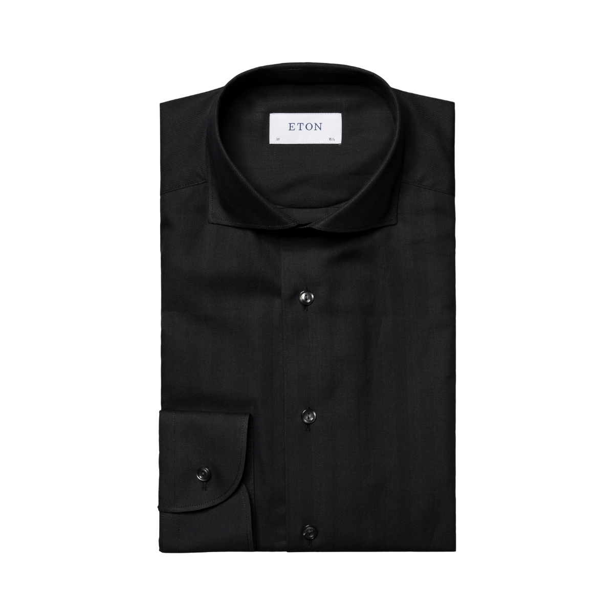 Herringbone Wrinkle Free Flannel Shirt - Black