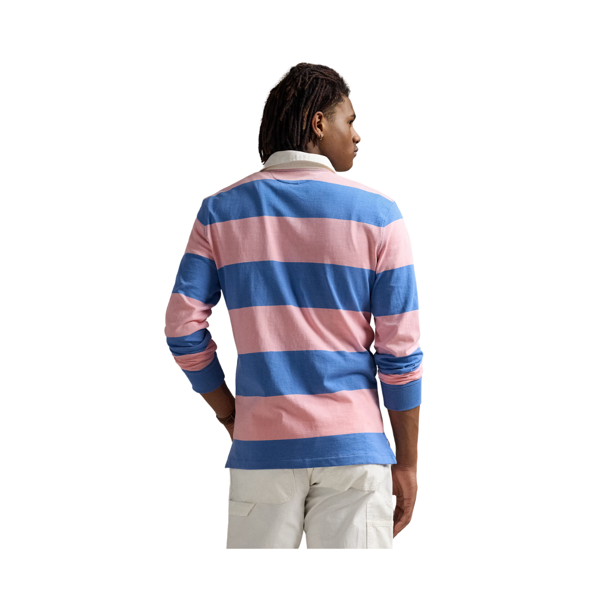 Long Sleeve Rugby - Garden Pink/New England Blue