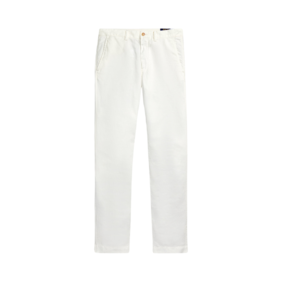 Straight Fit Linen-Cotton Trouser - White