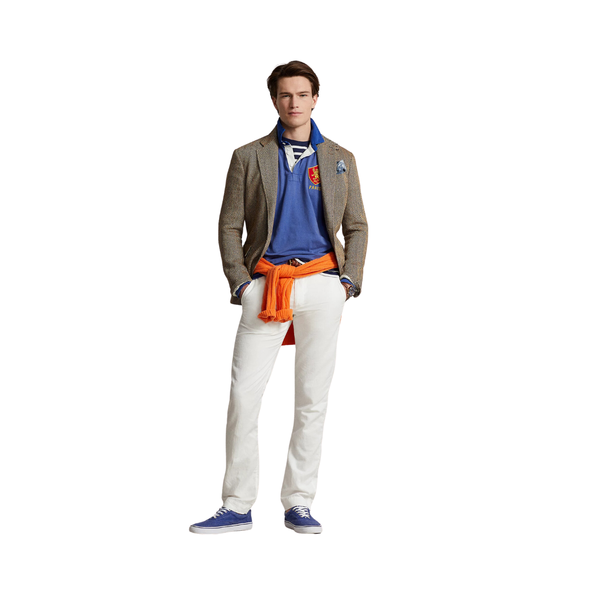 Straight Fit Linen-Cotton Trouser - White