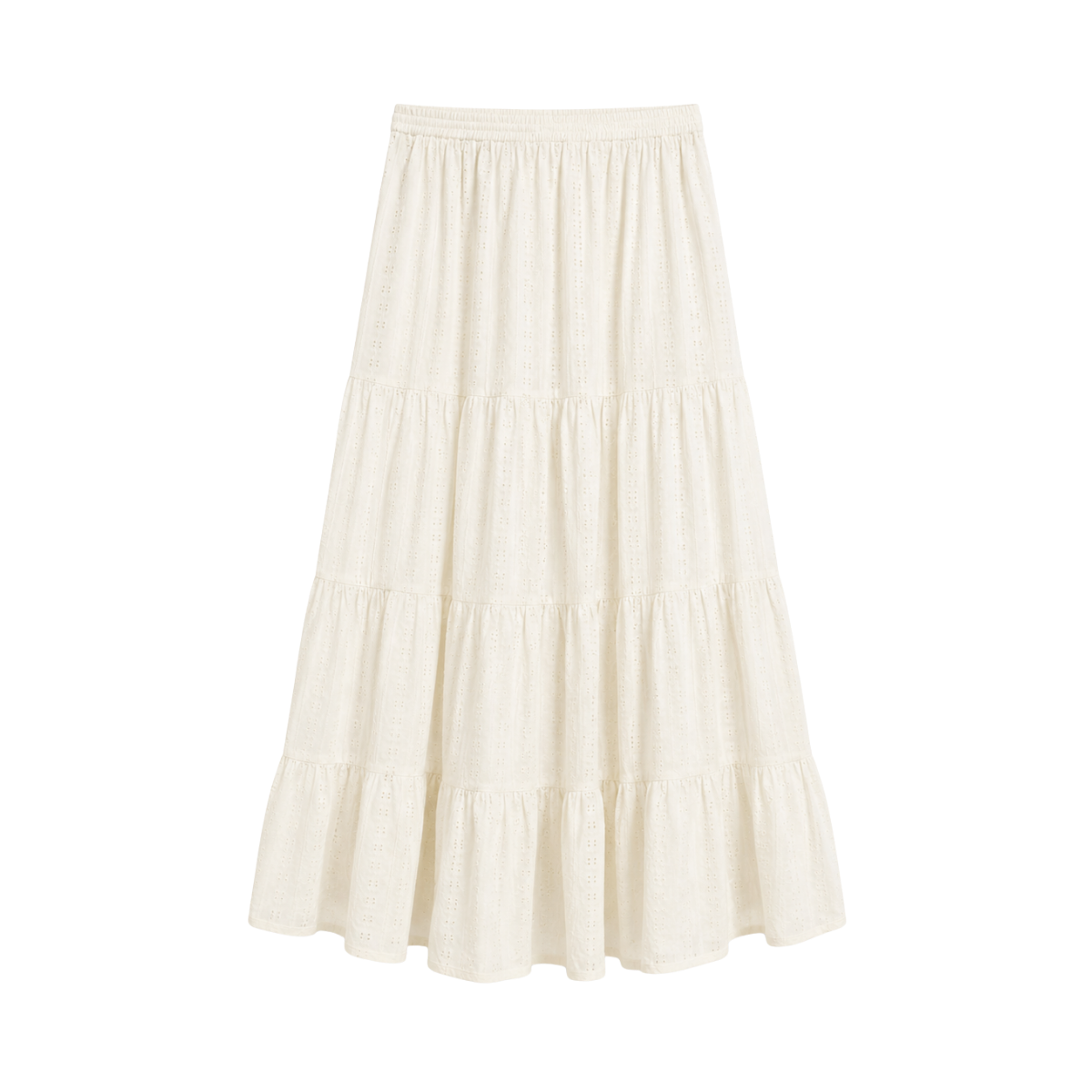 Tiered Maxi Skirt - Desert Bone Off White