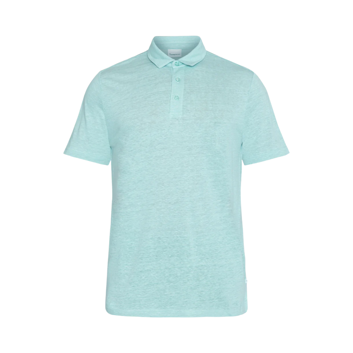 Linen polo - Aqua Esque