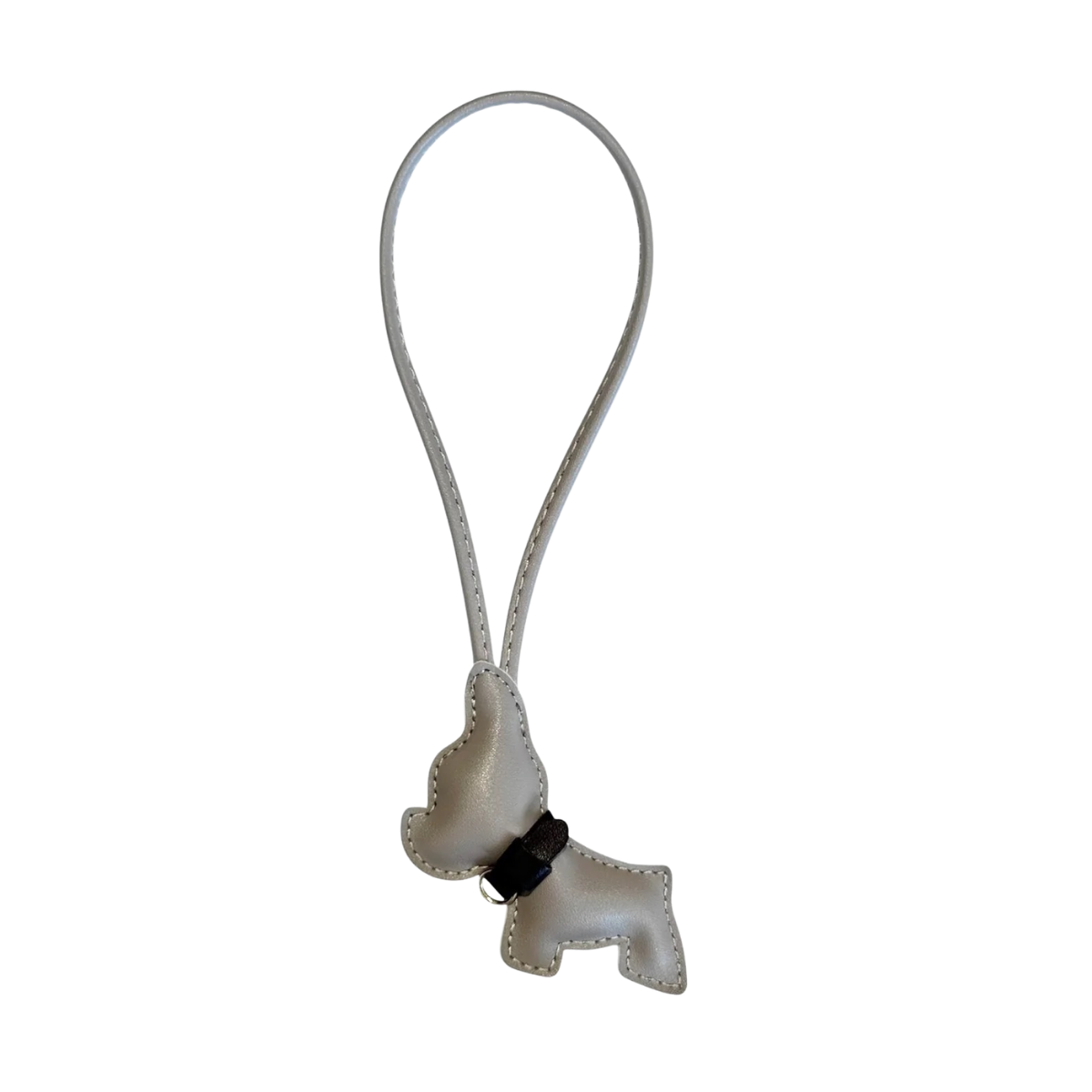 Big Puppy Bag Charm - Warm Taupe W/Chocolate Brown