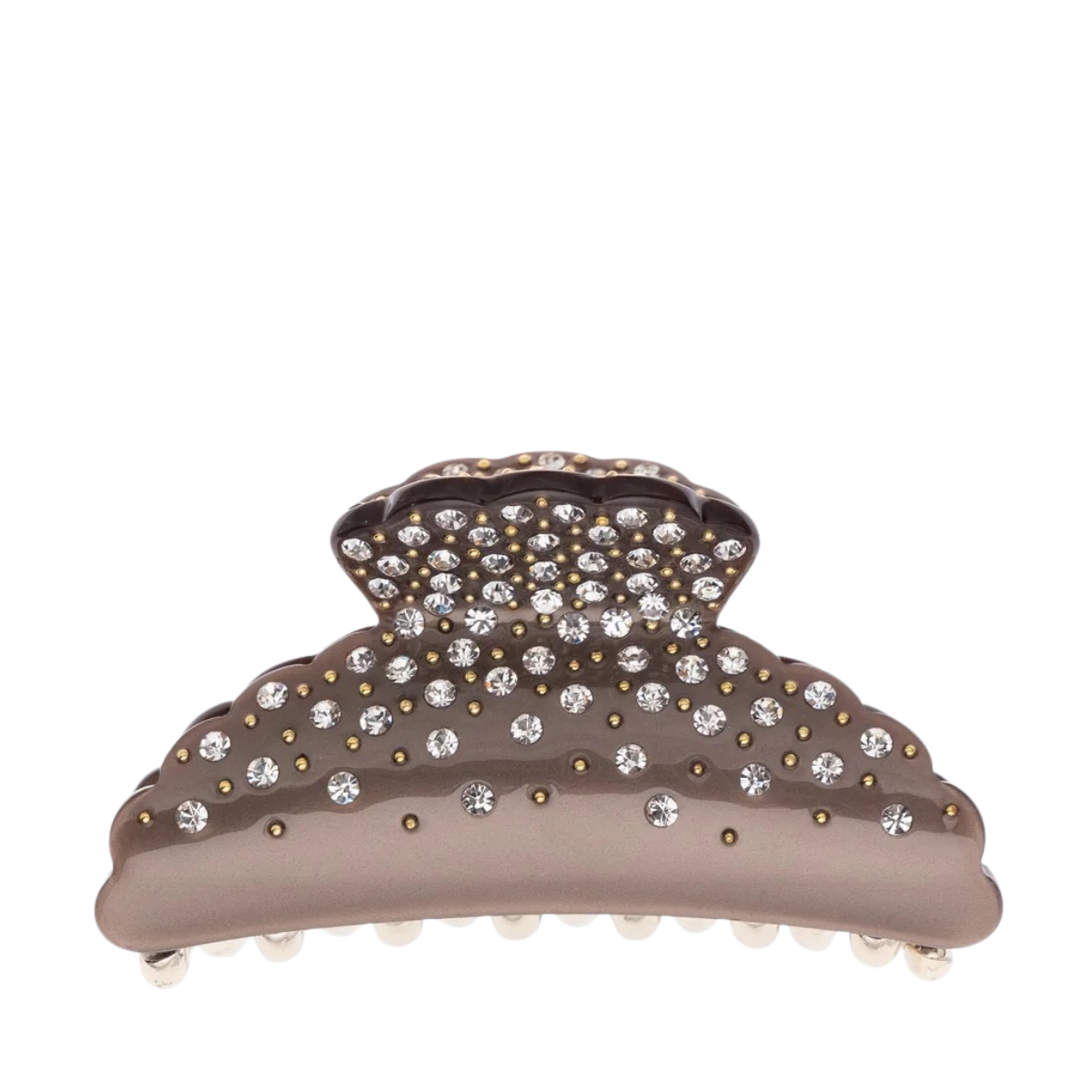 Crystal Hair Claw Large - Soft Brown