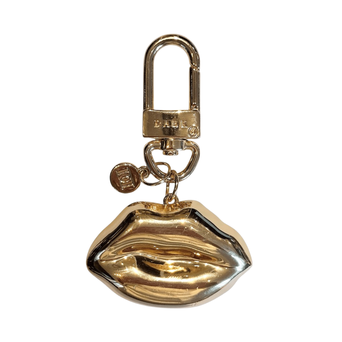 Metal Sign Bag Charm - Lip