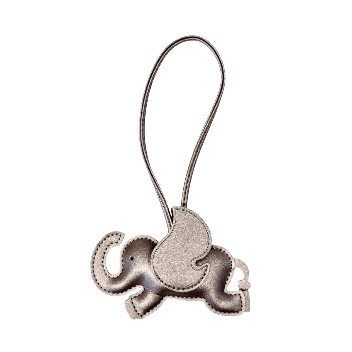 Elephant Bag Charm - Sparkled Warm Taupe