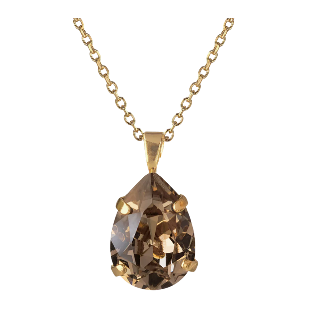 Mini Drop Necklace Gold - Greige