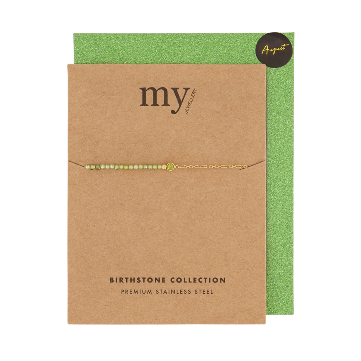 Birth Bracelet - Gold August