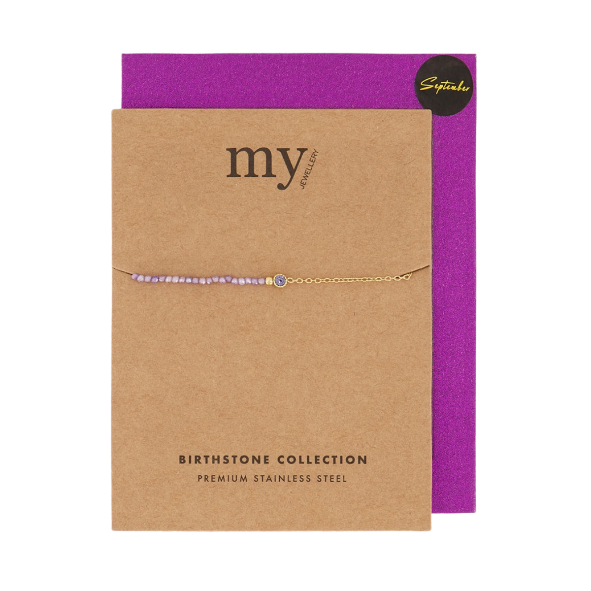 Birth Bracelet - Gold September