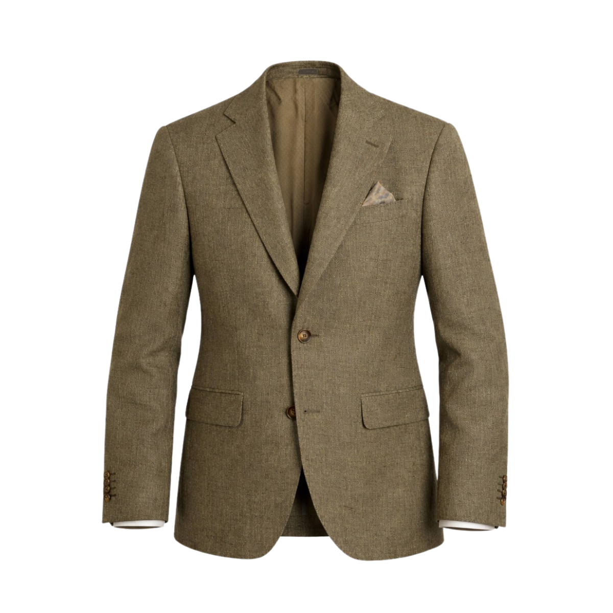 6821 Herringbone Sherman Napoli 1/2 - Dark Olive Green
