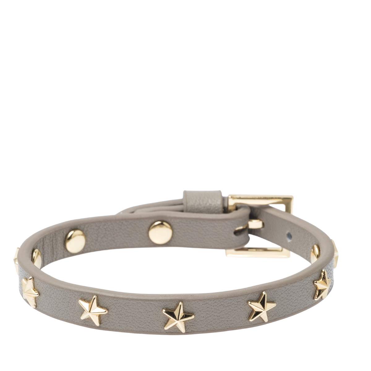 Leather Star Stud Bracelet Mini - Light Taupe