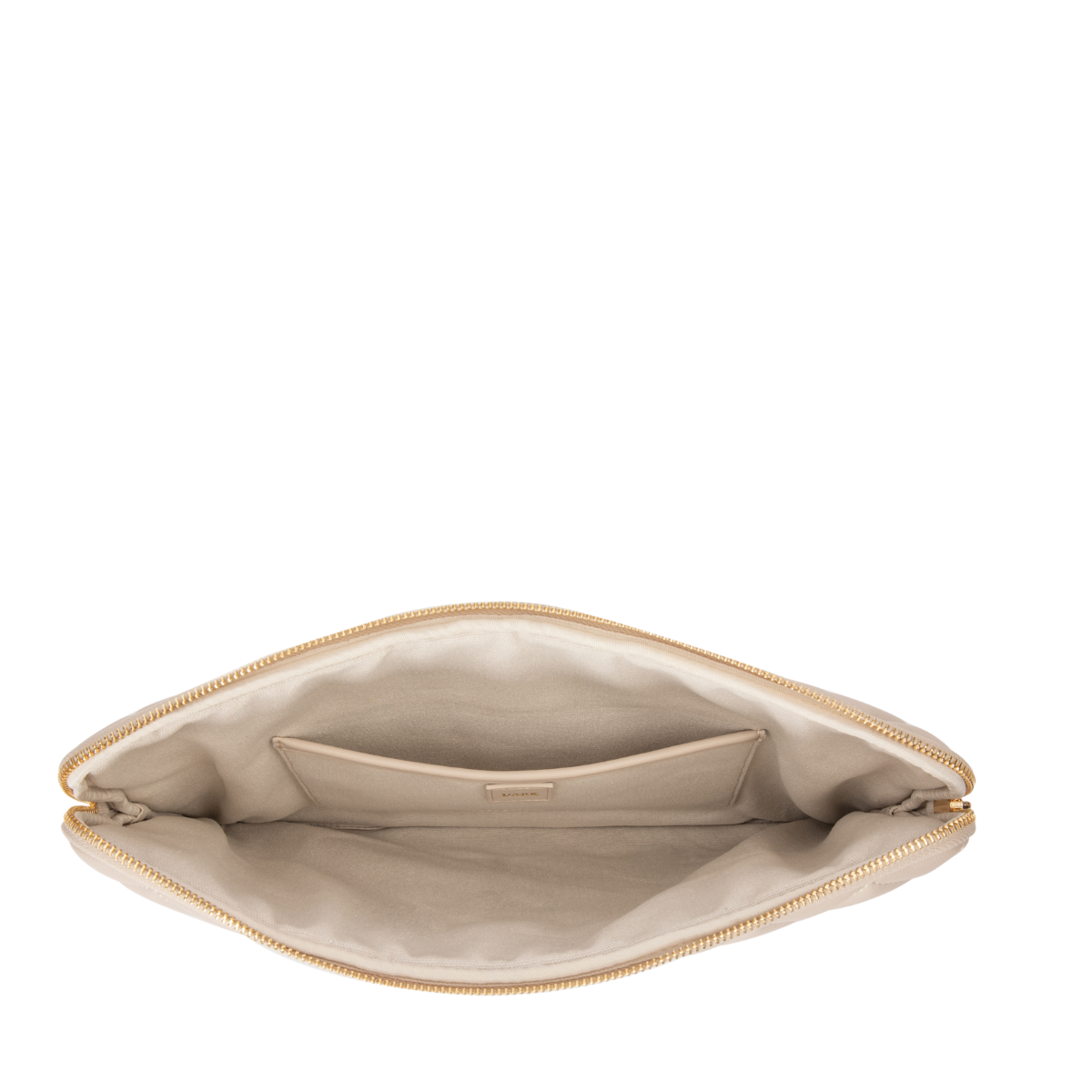 Leather Quilted Mac Cover - Sand