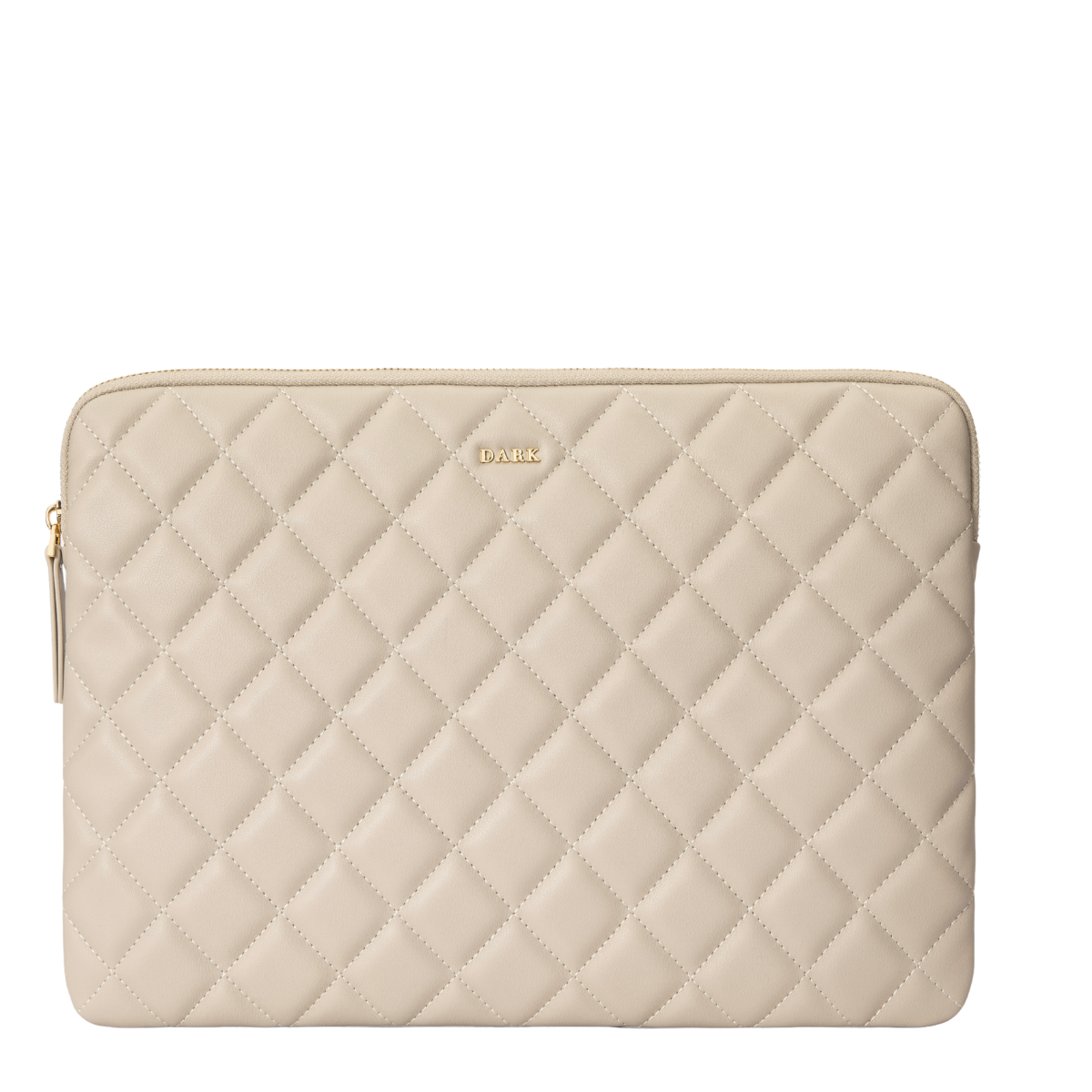 Leather Quilted Mac Cover - Sand