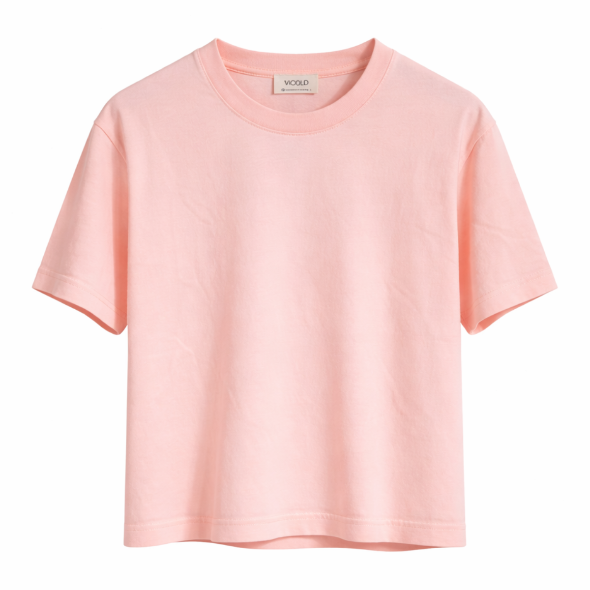Basic Cropped T-Shirt - Abu Rosa Pallido