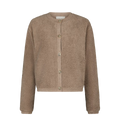 Limo Fluffy Knit Cardigan - 125 Dark Sand
