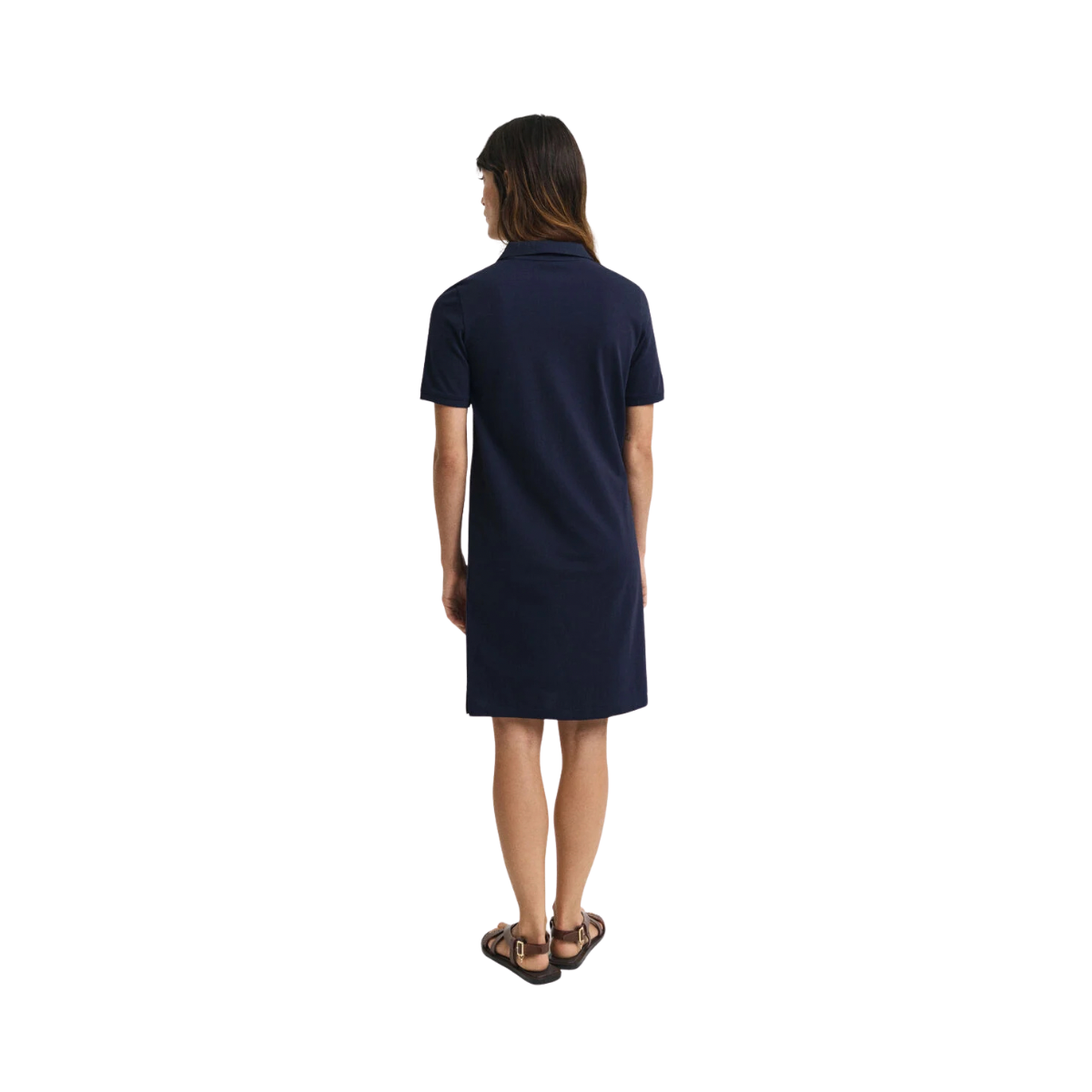Shield Ss Pique Polo Dress - 433 Evening Blue