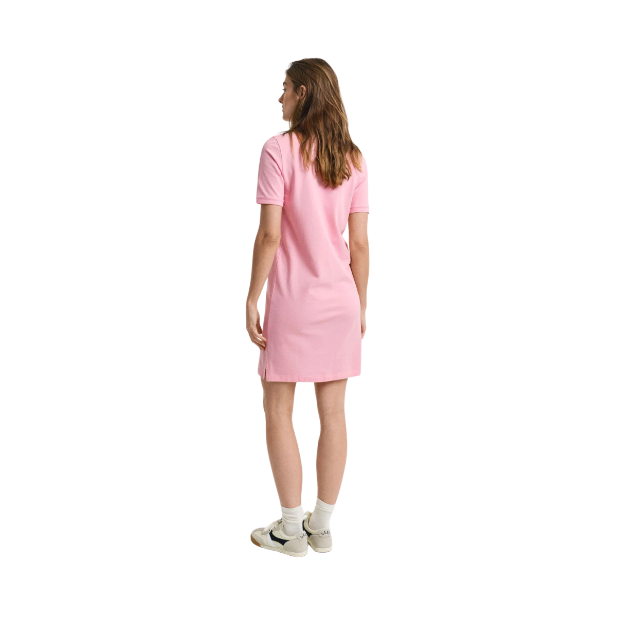 Shield Ss Pique Polo Dress - 627 Geranium Pink