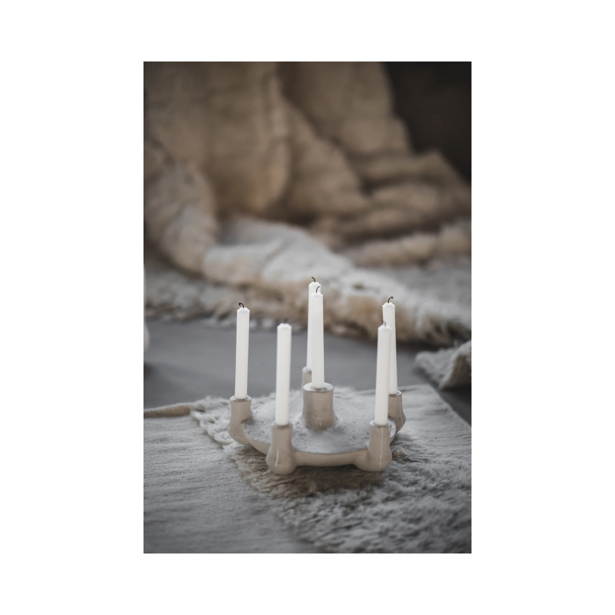 Dahlia Ljusstake - 11 BEIGE