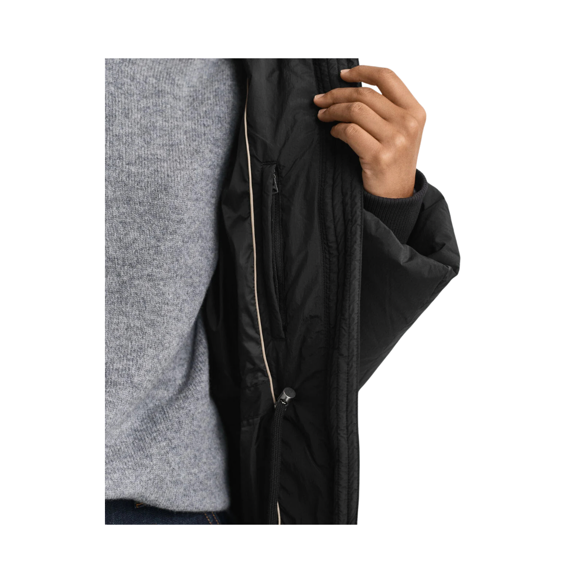Full Length Down Coat - Black