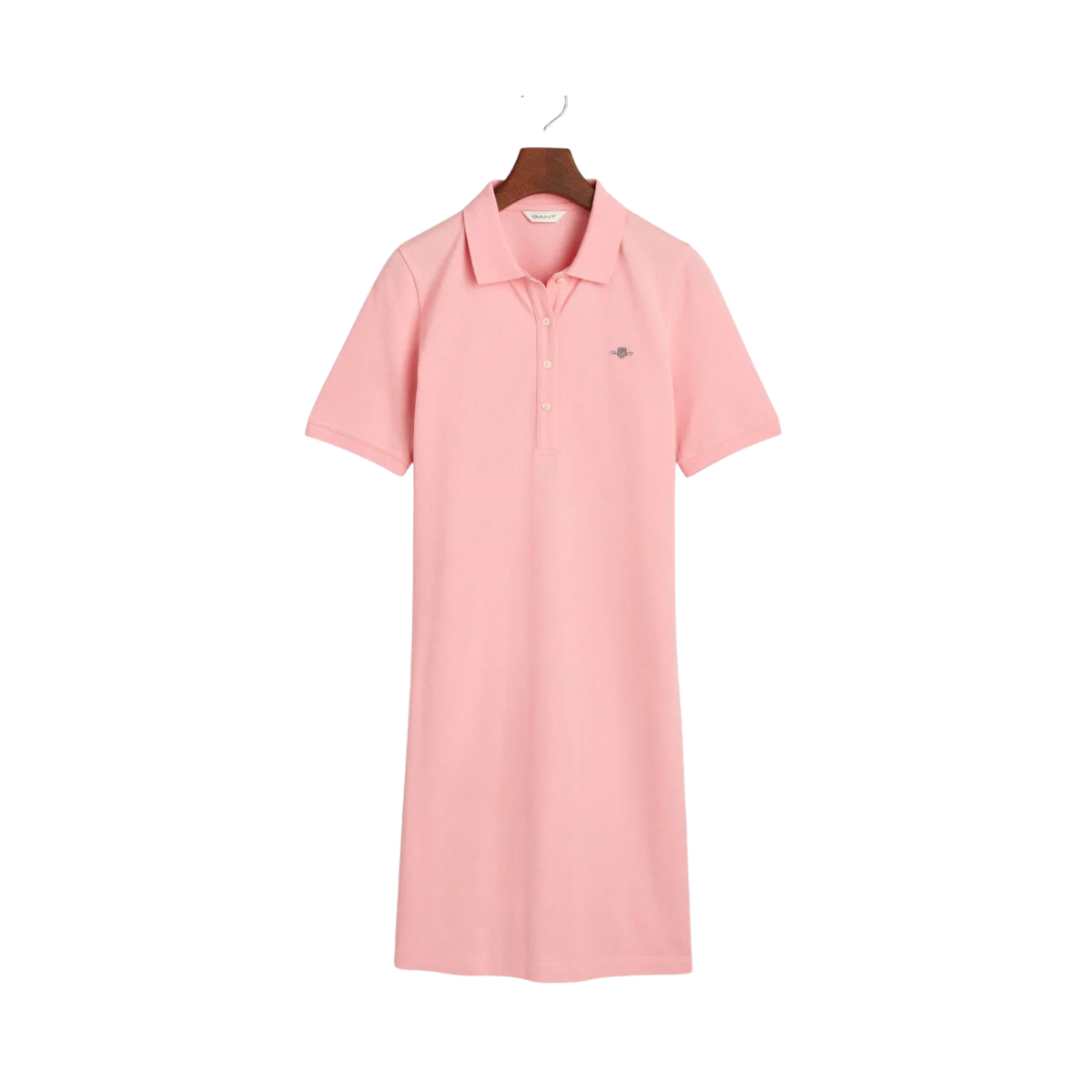 Shield Ss Pique Polo Dress - 627 Geranium Pink