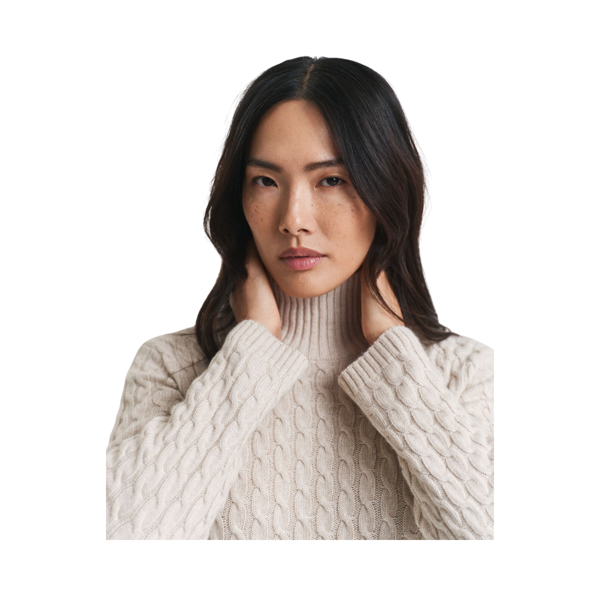 Cable Knit Dress - Seed Melange