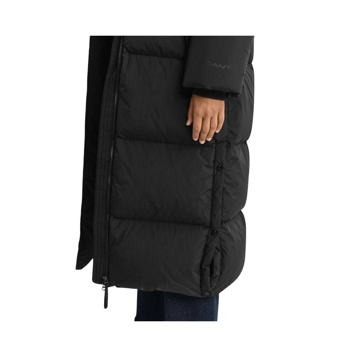 Full Length Down Coat - Black