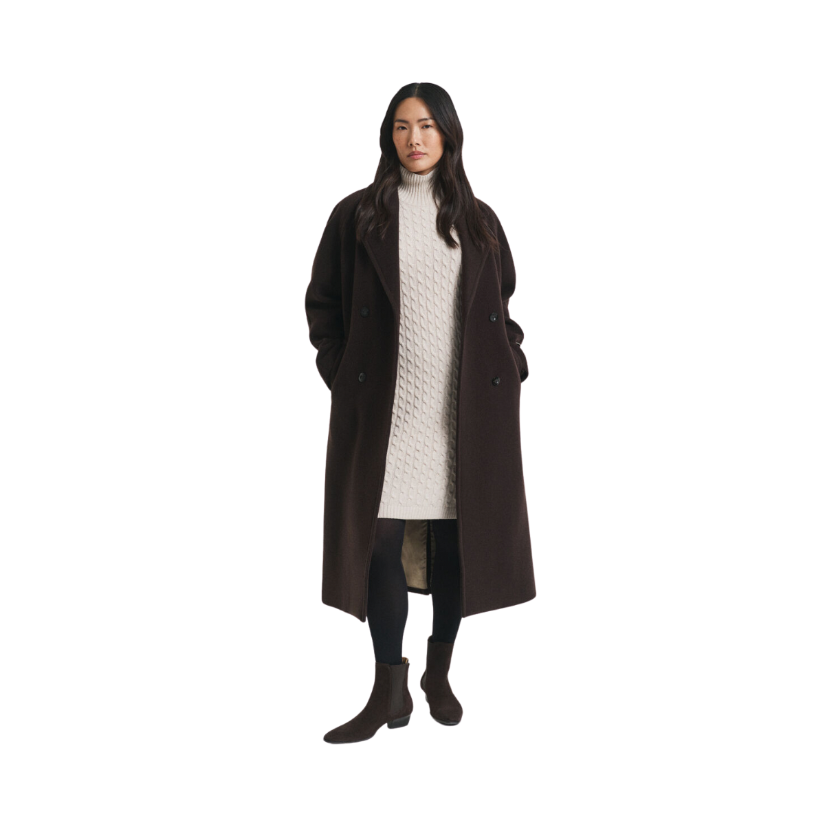 Cable Knit Dress - Seed Melange