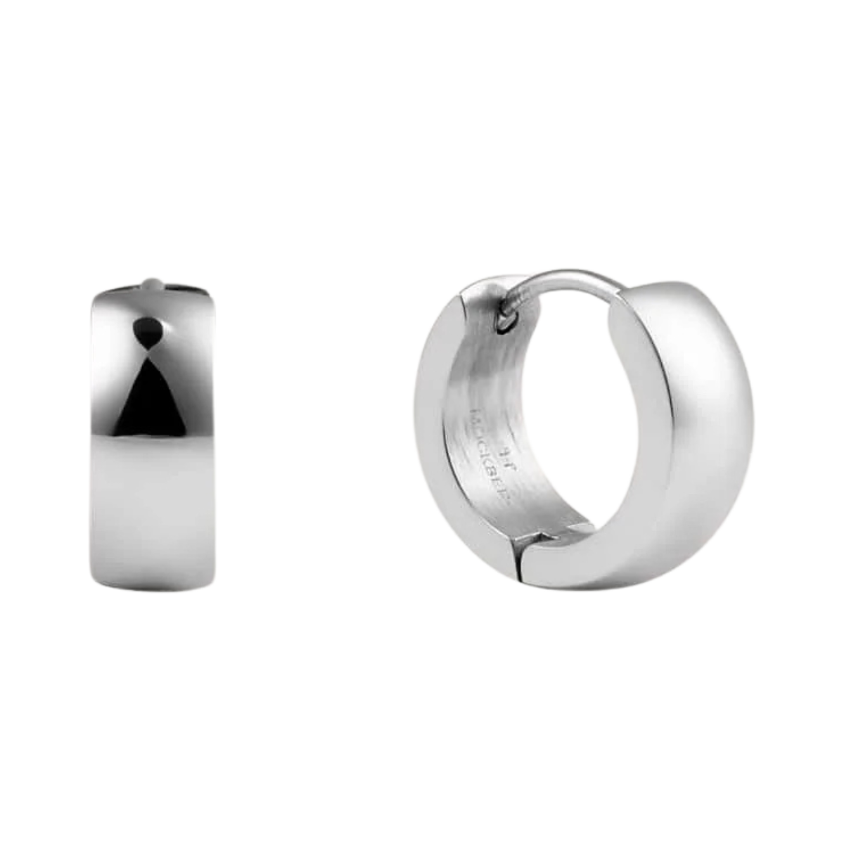 Chunky Silver Hoops Small - Silver