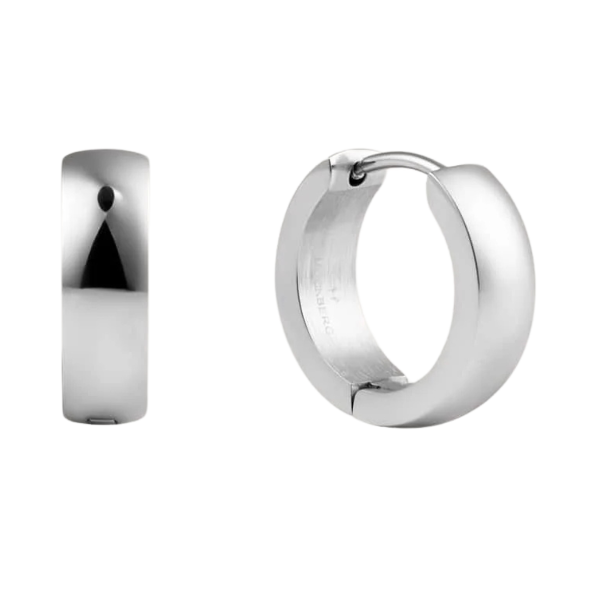 Chunky Silver Hoops Medium - Silver