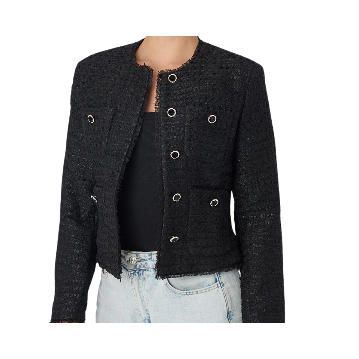 Caroline tweed jacket - Black
