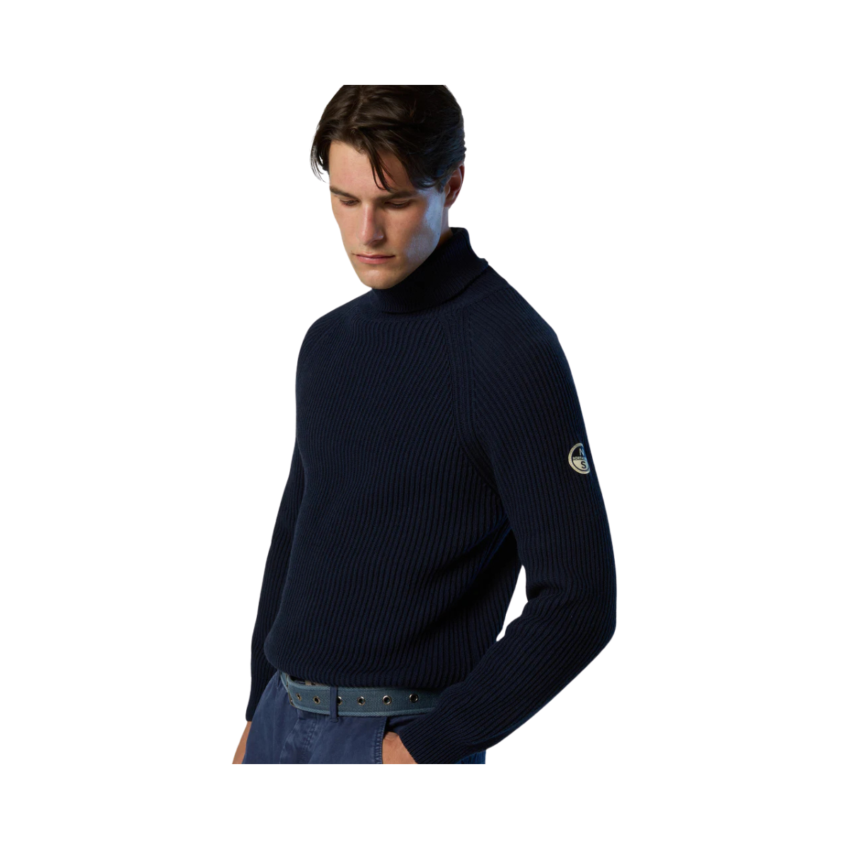 Turtle Neck 5GG Knitwear - 0802 Navy Blue