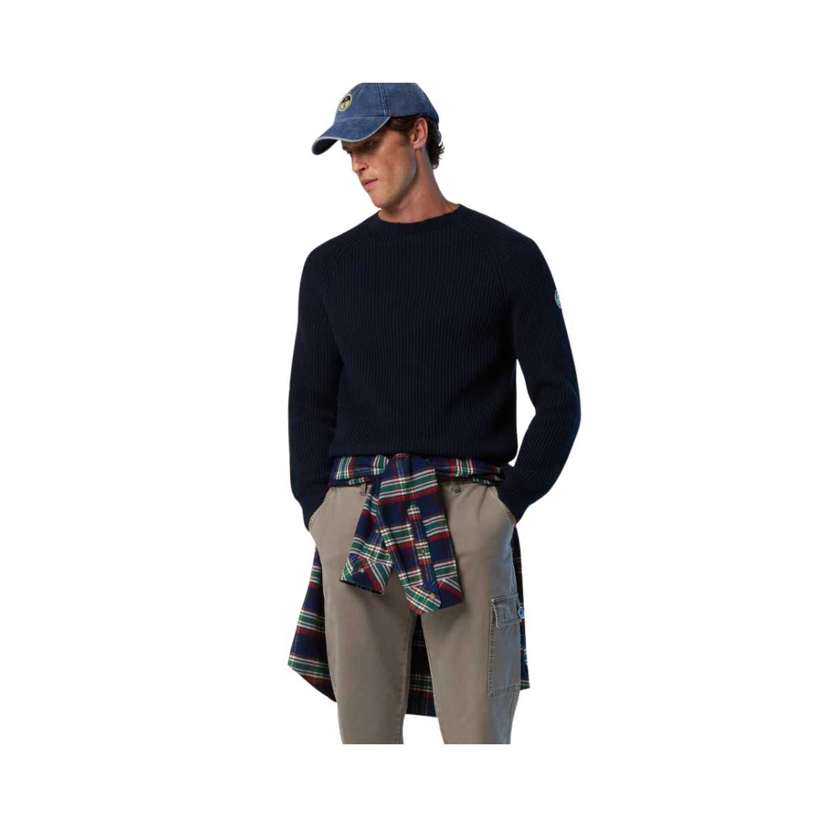 Crewneck 5GG Knitwear - 0802 Navy Blue