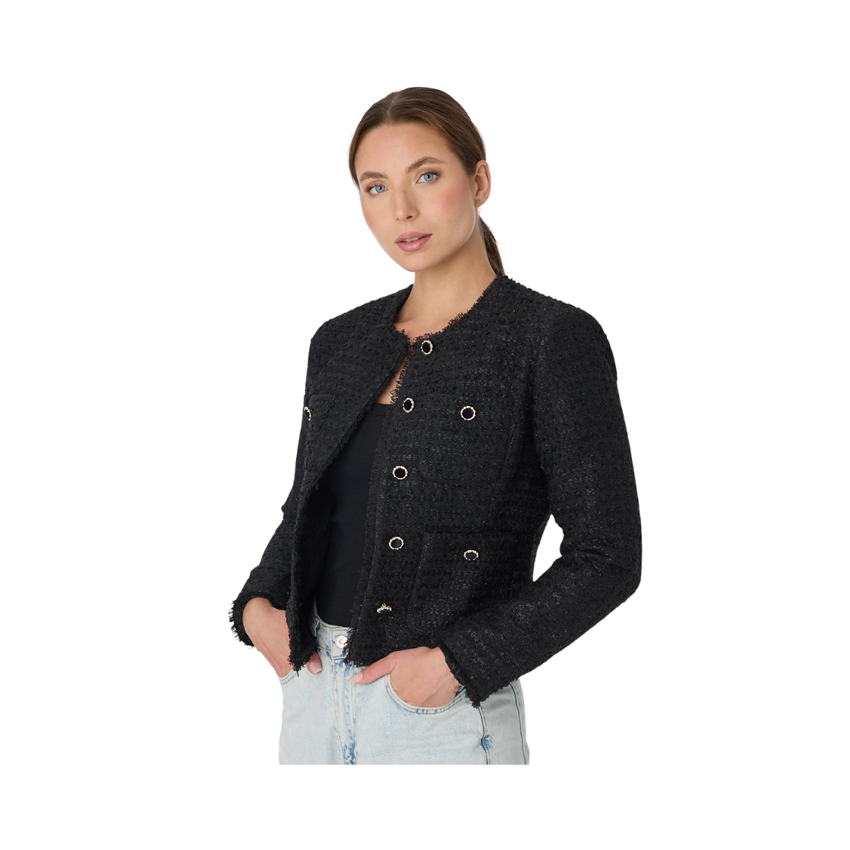 Caroline tweed jacket - Black