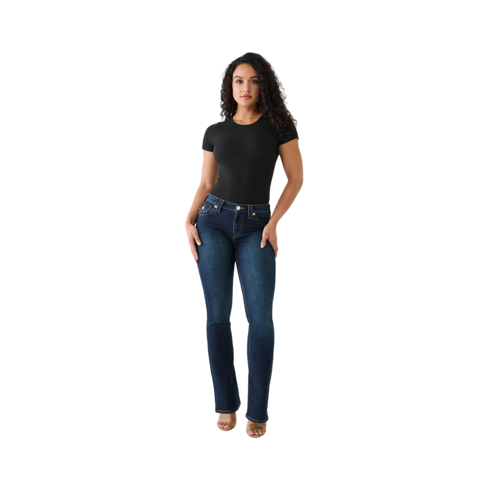 Becca Mid Rise Boot Cut Flap - Muddy Waters